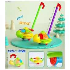 Каталочка «Черепаха» 25 см на паличці 25 см зі звуком та рухомими деталями, у пакеті 28х22х13 см