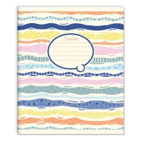 Зошит на 18 аркушів у лінію «Абстрактні смуги» №2562, ТМ Brisk