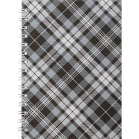 Блокнот «Шотландка» А6 на 48 аркушів у клітинку на спіралі збоку з твердою ламінованою обкладинкою, ТМ Buromax