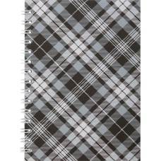 Блокнот «Шотландка» А6 на 48 аркушів у клітинку на спіралі збоку з твердою ламінованою обкладинкою, ТМ Buromax