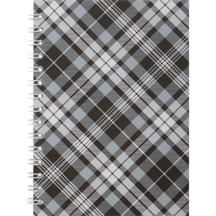 Блокнот «Шотландка» А6 на 48 аркушів у клітинку на спіралі збоку з твердою ламінованою обкладинкою, ТМ Buromax