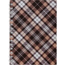 Блокнот «Шотландка» А6 на 48 аркушів у клітинку на спіралі збоку з твердою ламінованою обкладинкою, ТМ Buromax