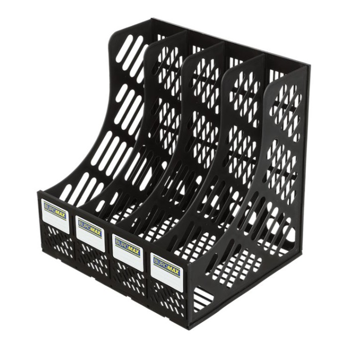 Лоток для паперів вертикальний 4 в 1 чорний, ТМ Buromax