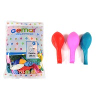 Кульки повітряні 30 см стандартні рожеві, 100 шт. в упаковці, Gemar