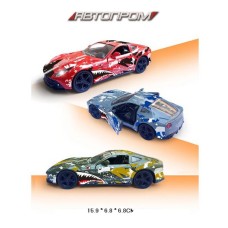 Машина «Sport Car» 12 см металева з дверима що відкриваються, в асортименті, у коробці 16х7х7 см, АВТОПРОМ