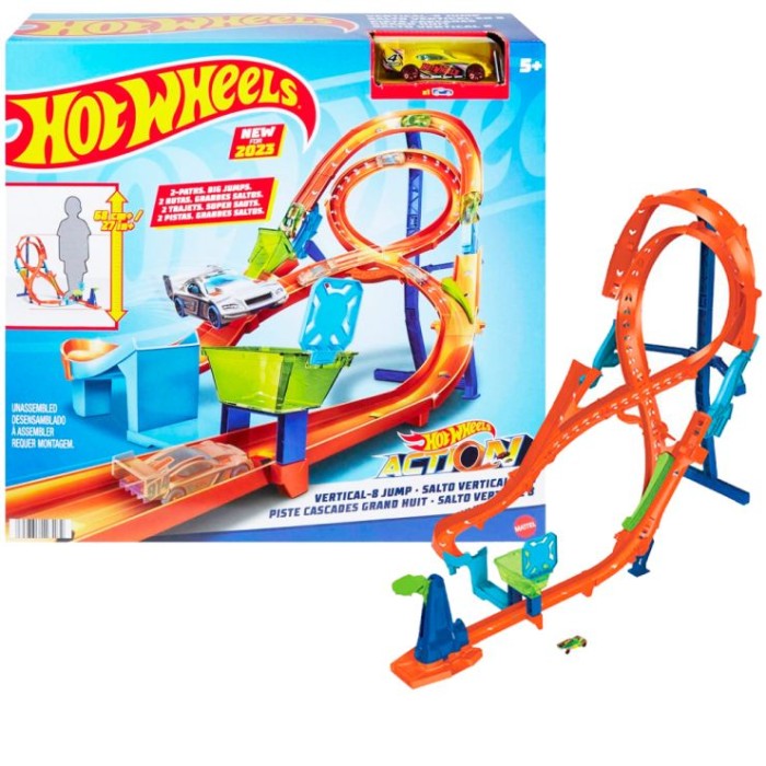 Ігровий набір «Вертикальна вісімка» з машинкою, у коробці 36х11х24 см, Hot Wheels