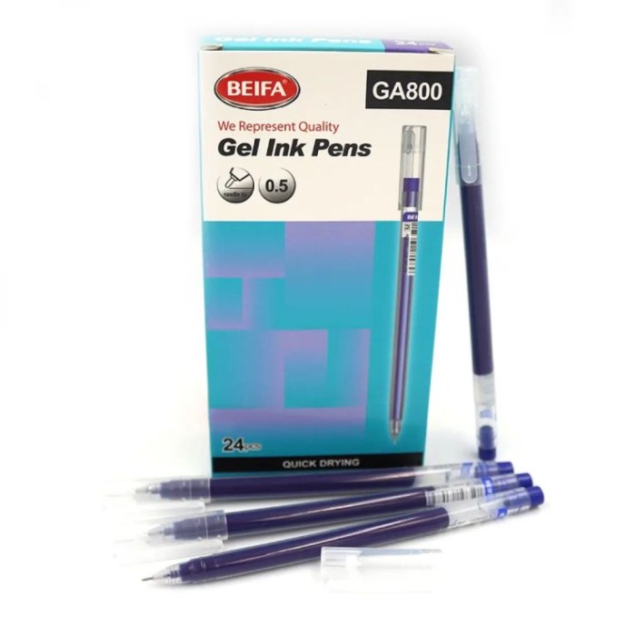 Ручка «Beifa» гелева 0,5 мм синя, швидко сохне, ТМ Beifa