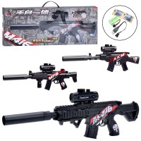 Іграшковий автомат 53 см на акумуляторі з USB та водними кулями, в асортименті, у коробці 57х22х6 см