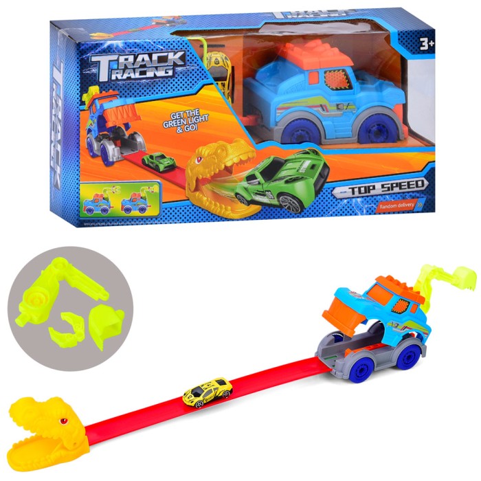 Трек 36 см на запуску 15 см з металевою машинкою 6,5 см, у коробці 37,5х18,5х10 см