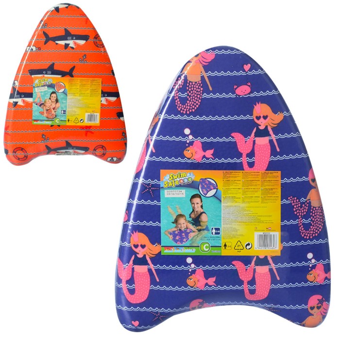 Дошка для плавання 42х32х3,5 см з максимальною навантаженням до 30 кг на 3-6 років, під слюдою