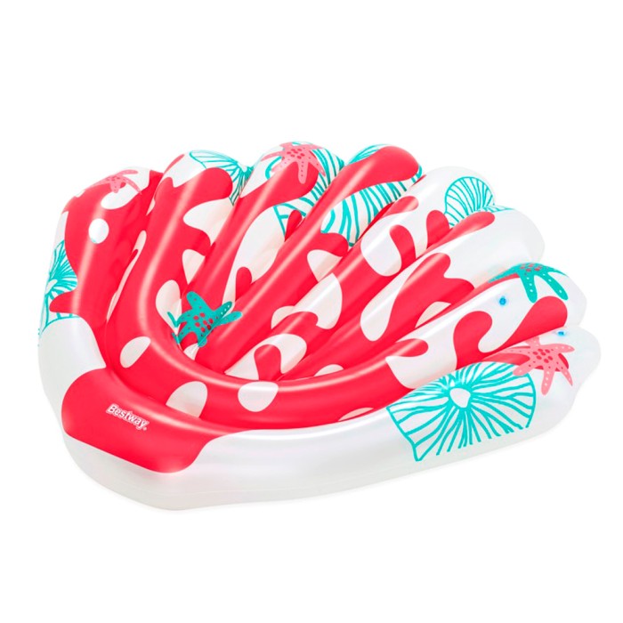 Матрац надувний «Корал» 186х153 см на 2 повітряні камери з максимальним навантаженням до 100 кг, у коробці