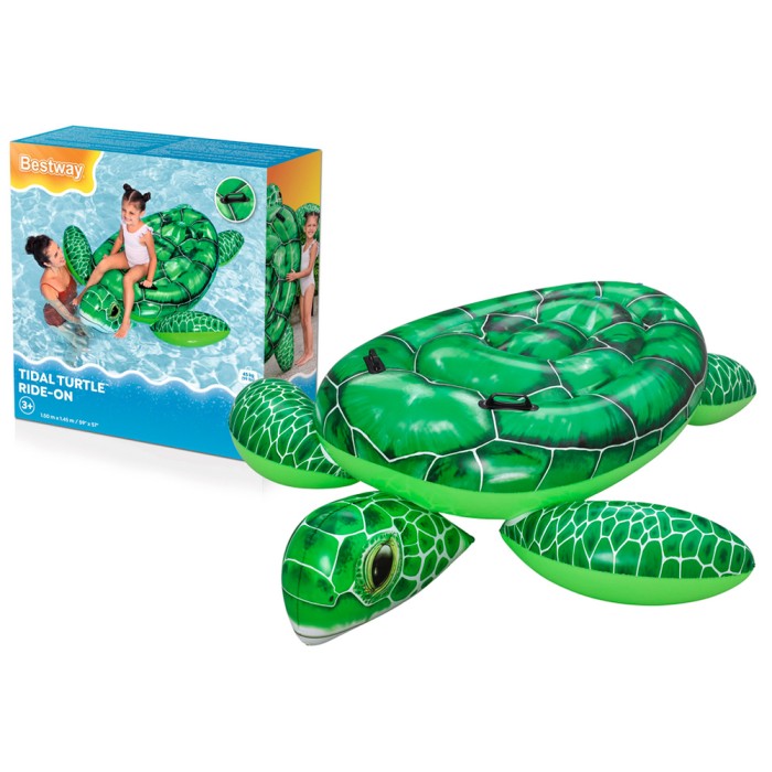 Плотик «Черепаха» 150х145 см з 2 ручками та максимальним навантаженням до 45 кг, від 3 років, у коробці 20х20х4 см