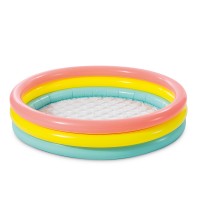 Басейн надувний «Захід сонця» 114х25 см з надувним дном на 3 кільця для дітей від 2 років, у коробці 24,5х7.5х23 см, ТМ Intex