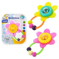 Брязкальце у ручку «Сонячний зайчик» 14х10х3 см, в асортименті, під слюдою 16х5х20 см