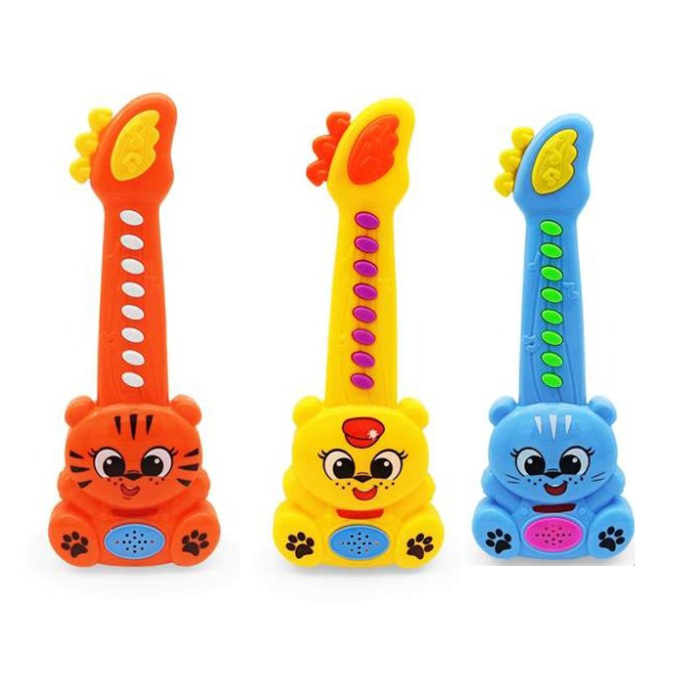 Гітара 24 см музична, на батарейці, в асортименті, у пакеті 11х27х3 см