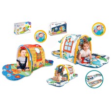 Килимок для немовляти 138х65х53 см з 4 м'якими підвісками та тонелем на 2 дугах, в асортименті, у коробці 57х38х14 см