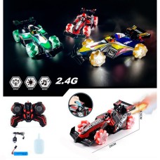 Машина 25 см р/к 2,4G на акумуляторі зі звуком, світлом, паром, димом, USB та корпусом, що не б`ється, в асортименті, у коробці 30х10,5х14 см