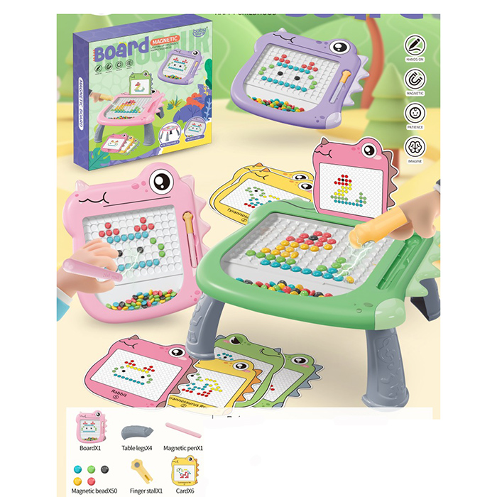 Мозаїка магнітна зі столиком 27х27х14 см та 6 картками, в асортименті, у коробці 28,5х28,5х5 см