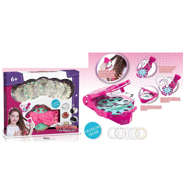 Набір для творчості: стрази та прилад для кріплення на волосся, у коробці 20х17х4 см.