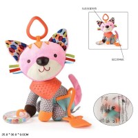 Підвіска на коляску «Котик» 11х9х18 см м'яка з тактильними елементами, у пакеті 25х30х9 см