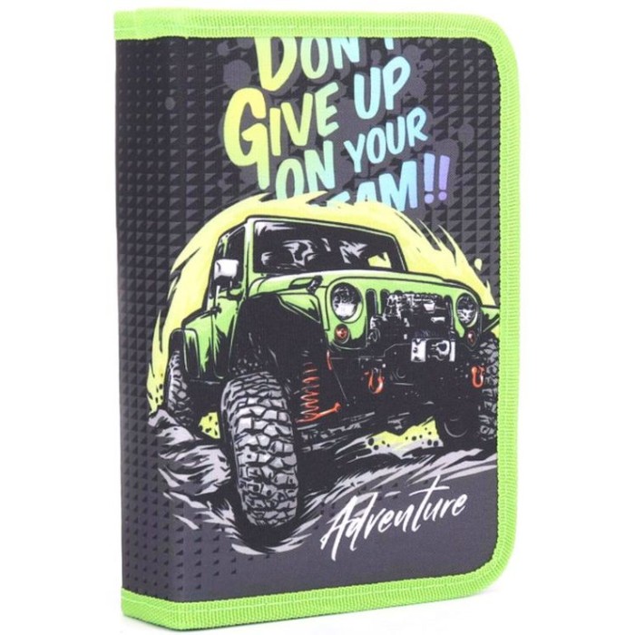 Пенал 14х4х20,5 см без клапана сірий, ТМ Мандарин