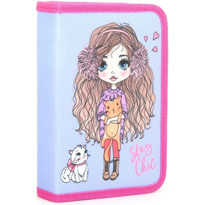 Пенал 14х4х20,5 см без клапана блакитний, ТМ Мандарин