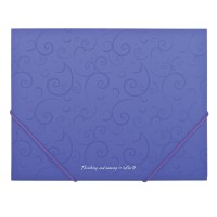 Папка пластикова «BAROCCO» А5 на гумках, фіолетова, TM Buromax