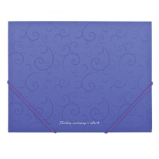 Папка пластикова «BAROCCO» А5 на гумках, фіолетова, TM Buromax