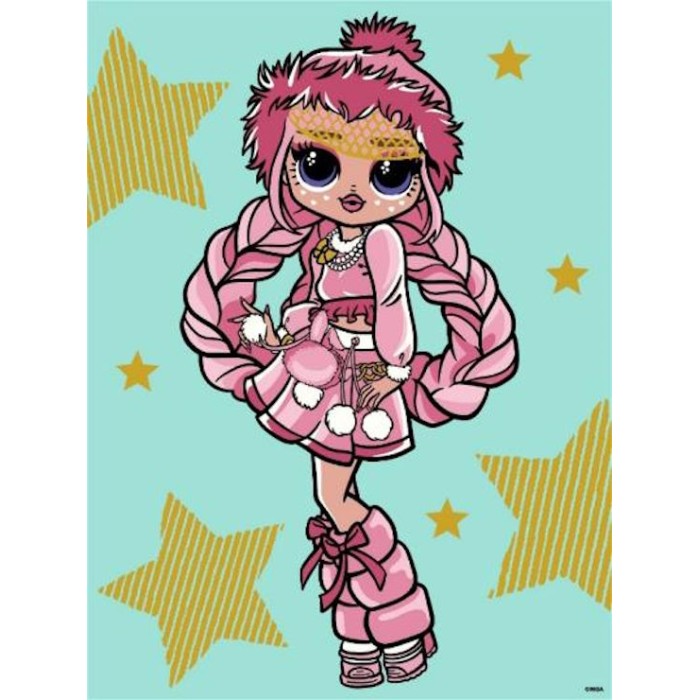 Картина за номерами «L.O.L. Surprise! O.M.G. Fashion show La Rose» зі стразами 30х40 см, ТМ Ідейка