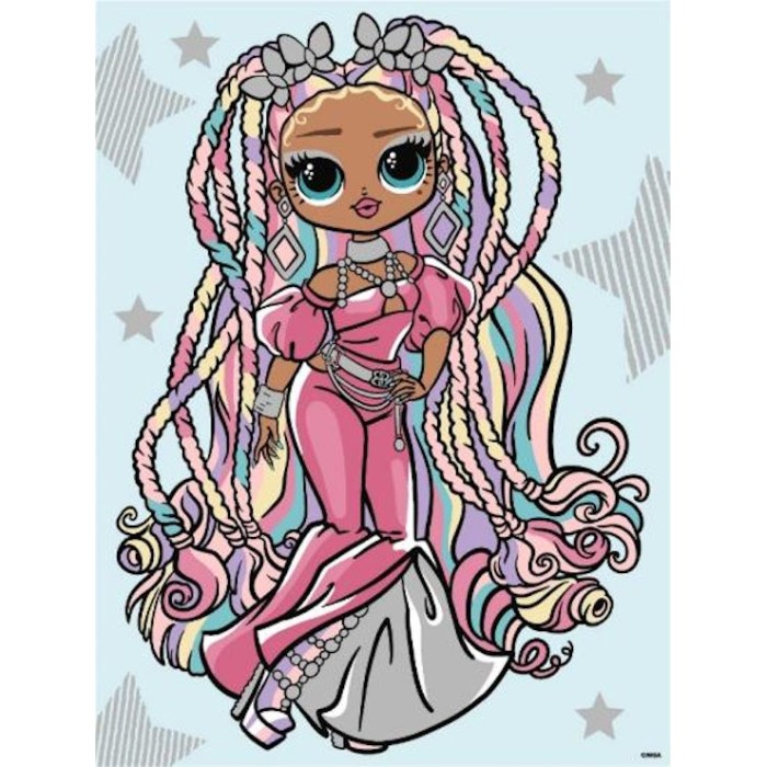 Картина за номерами «L.O.L. Surprise! O.M.G. Fashion show Twist Queen» зі стразами 30х40 см, ТМ Ідейка