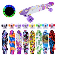 Пенні борд 56х15 см з колесами PU що світяться, в асортименті