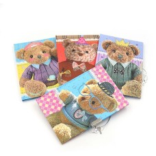 Блокнот «Ведмедик» 18.5x12.5 см на 40 аркушів у лінію на замочку, в асортименті, ТМ J.Otten