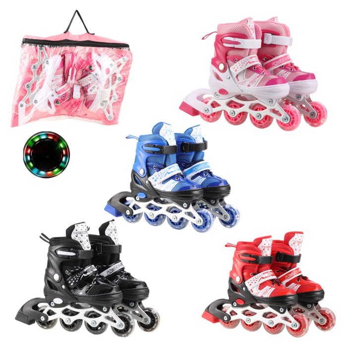 Ролики розміром 30-33 з колесами PVC, в асортименті, у сумці