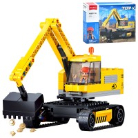 Конструктор «Екскаватор» на 152 деталі з фігуркою, у коробці 28,5х24х5,5 см, SLUBAN
