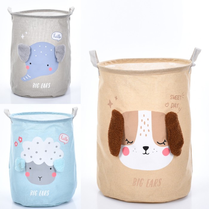 Кошик для іграшок «Тваринки» 35х 44 см з 2 ручками, в асортименті, у пакеті 37х40х3 см