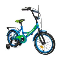 Велосипед «Like2bike Sky» 2-колісний з колесами 16 дюймів зі сталевою рамою, дзвінком, ручним гальмом, блакитний