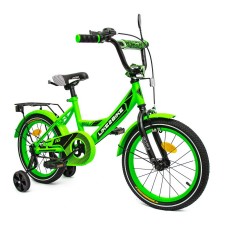 Велосипед «Like2bike Sky» 2-колісний з колесами 16 дюймів зі сталевою рамою, дзвінком, ручним гальмом, зелений