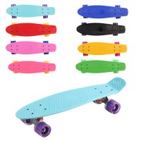 Пенні борд 56х15 см з колеса PU зі світлом, в асортименті