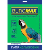 Папір кольоровий «INTENSIV» А4 50 аркушів 80 г/м2 зелений,ТМ Buromax