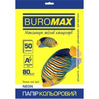 Папір кольоровий «NEON» А4 50 аркушів 80 г/м2 жовтий,ТМ Buromax