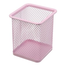 Підставка для ручок «PASTEL» квадратна металева, рожева, ТМ Buromax