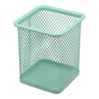 Підставка для ручок «PASTEL» квадратна металева, м'ятна, ТМ Buromax