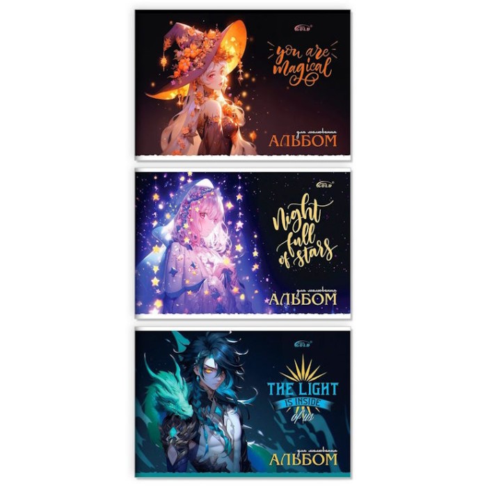 Альбом «Аніме 2» А4 20 аркушів 120 г/м2 на скобі, №9853, ТМ Gold Brisk