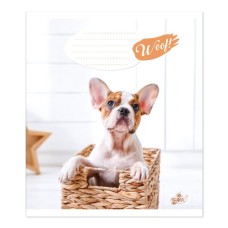 Зошит на 12 аркушів у клітинку «Маленькі цуценята» №2528, ТМ Brisk