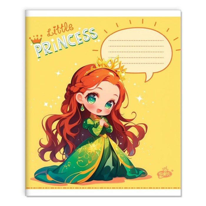 Зошит на 12 аркушів у клітинку «Принцеса» №2538, ТМ Brisk