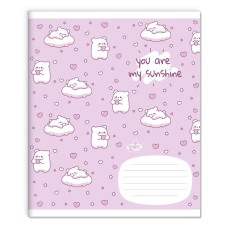 Зошит на 12 аркушів у клітинку «Каваї настрій» №2540, ТМ Brisk