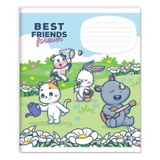 Зошит на 12 аркушів у клітинку «Дружна компанія» №2537, ТМ Brisk