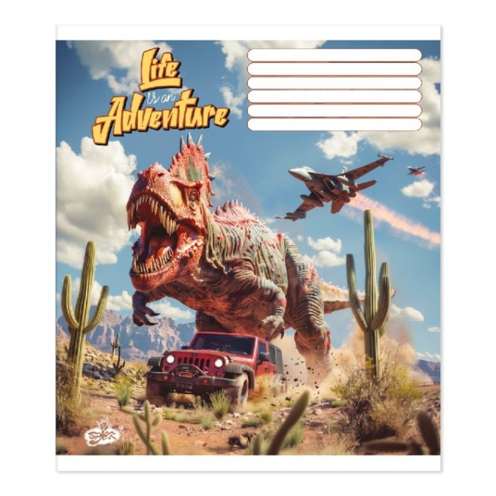 Зошит на 24 аркуші у клітинку «Дика пригода» №2569, ТМ Brisk