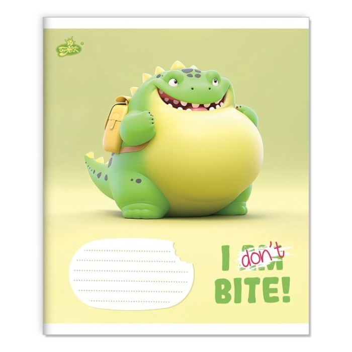 Зошит на 12 аркушів у лінію «Добрі динозаврики» №2549, ТМ Brisk