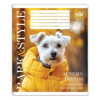 Зошит на 36 аркушів у лінію «Модні песики» №2582, ТМ Brisk